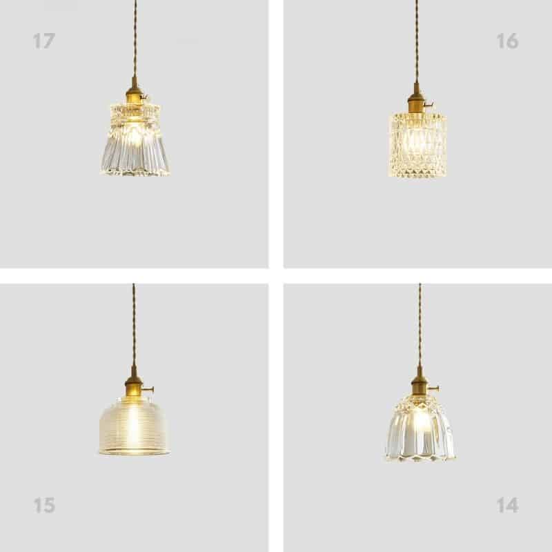 Đèn thả bằng đồng nguyên chất bầu chụp thuỷ tinh XL6932A