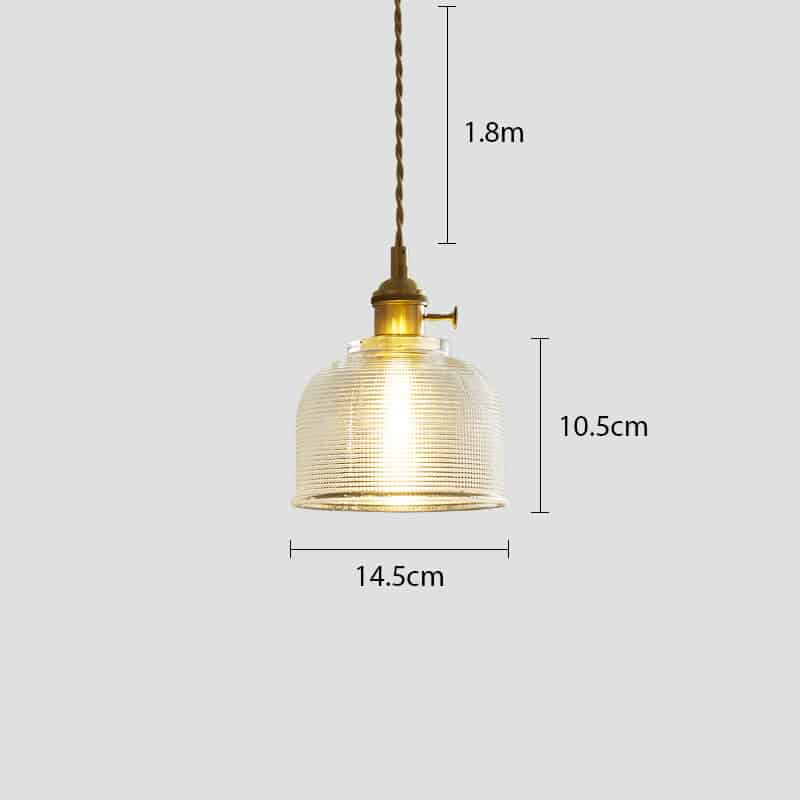 Đèn thả thuỷ tinh chân đồng nguyên chất XL6932A 12