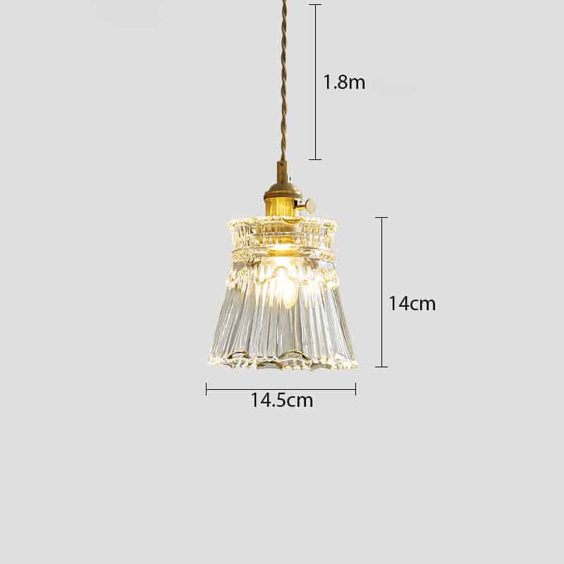 Đèn thả thuỷ tinh chân đồng nguyên chất XL6932A 10