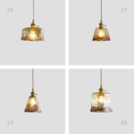 Đèn thả bằng đồng nguyên chất bầu chụp thuỷ tinh XL6932F