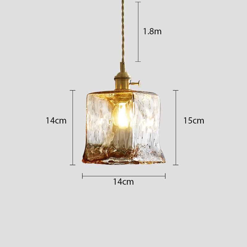 Đèn thả trần bằng thuỷ tinh nâu kiểu hiện đại XL6932F 8
