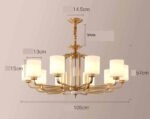 Đèn thả trần bằng đồng trang trí kiểu cổ điển ZQ5730.105.57