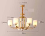 Đèn thả trần bằng đồng trang trí kiểu cổ điển ZQ5730.89.57