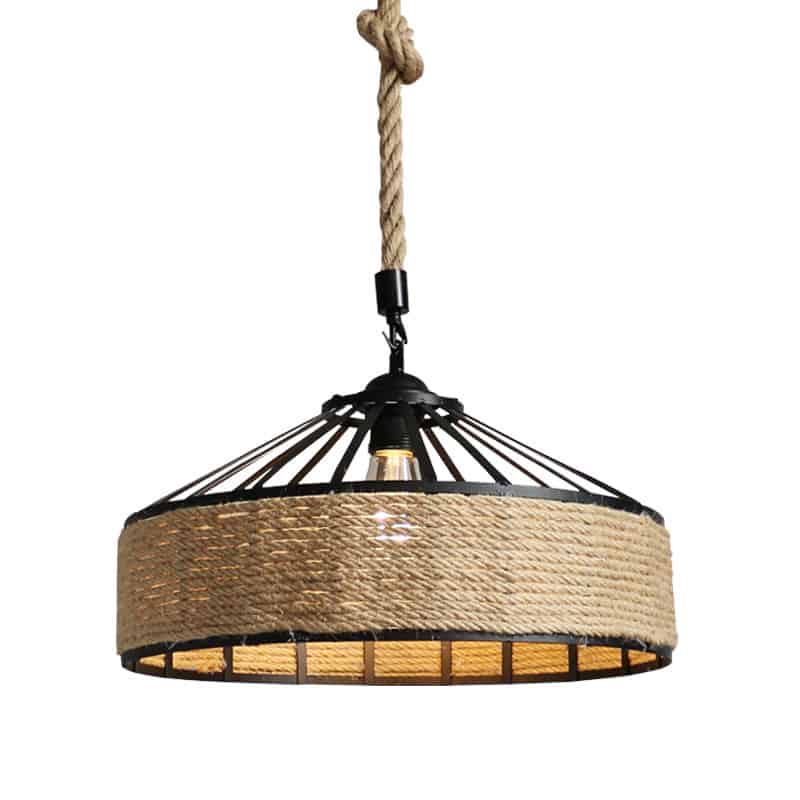 Đèn thả trần lồng úp dây gai phong cách công nghiệp retro XL3914 24