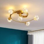 Đèn trần bằng đồng hình cầu hoa gypsophila ZQ6268.80.24