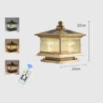 Đèn trang trí sân vườn đông thau năng lượng mặt trời ZQ3020.BS25.32