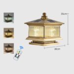Đèn trang trí sân vườn đông thau năng lượng mặt trời ZQ3020.BS30.35