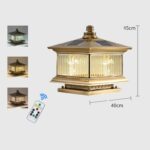 Đèn trang trí sân vườn đông thau năng lượng mặt trời ZQ3020.BS40.45