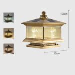 Đèn trang trí sân vườn đông thau năng lượng mặt trời ZQ3020.BS55.50