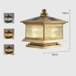 Đèn trang trí sân vườn đông thau năng lượng mặt trời ZQ3020.BS60.60