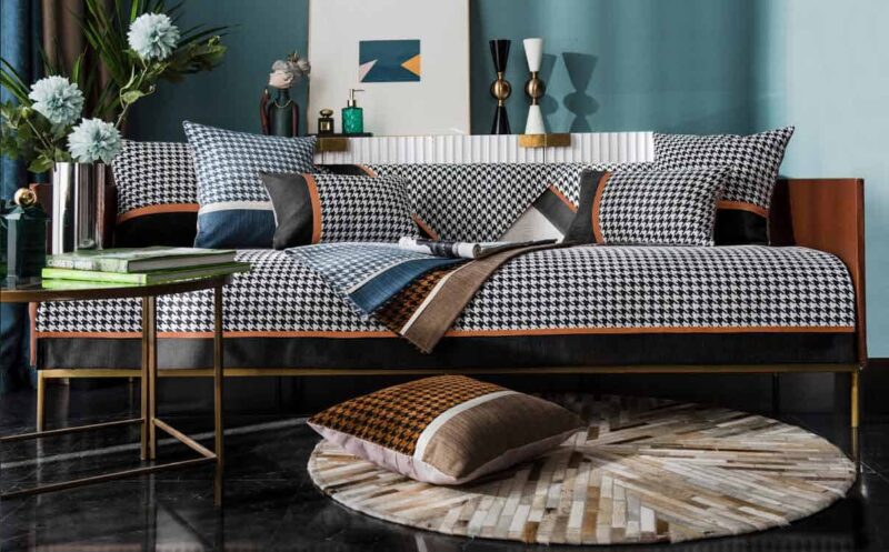 Drap bọc ghế sofa Chenille kẻ sọc YY2901A 8