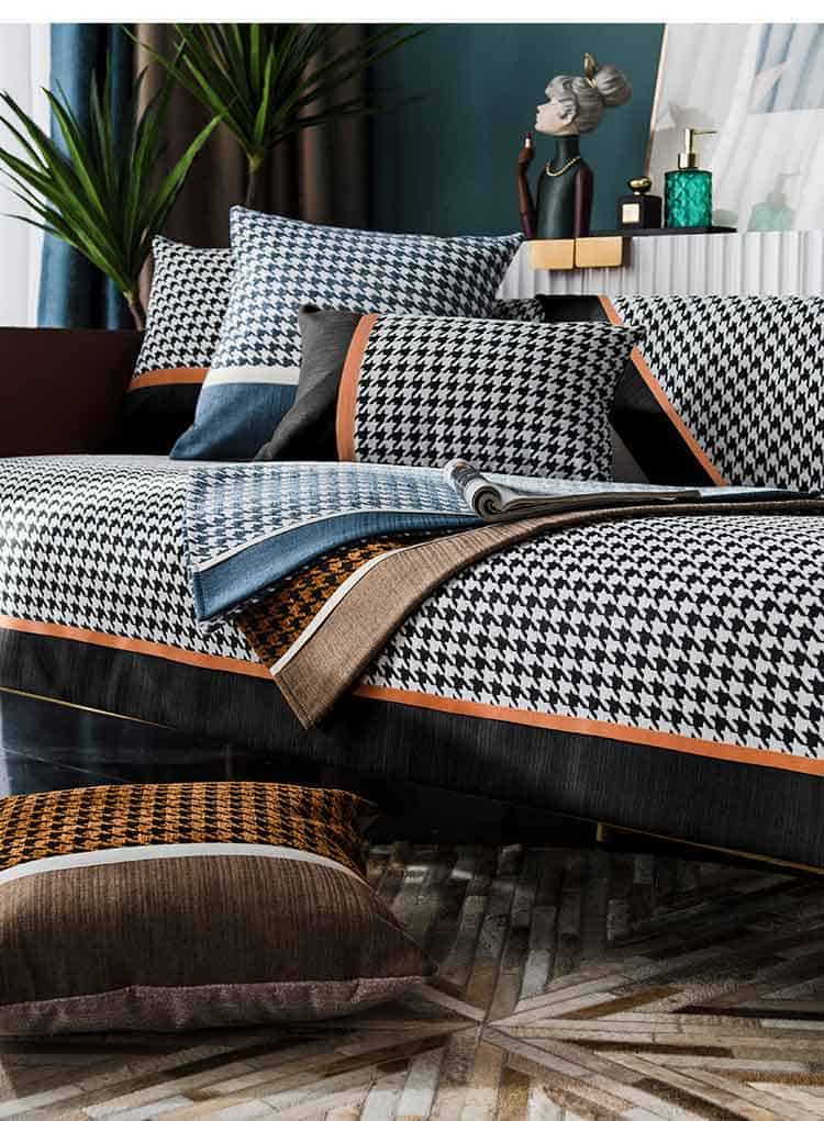 Drap bọc ghế sofa Chenille kẻ sọc YY2901A 12