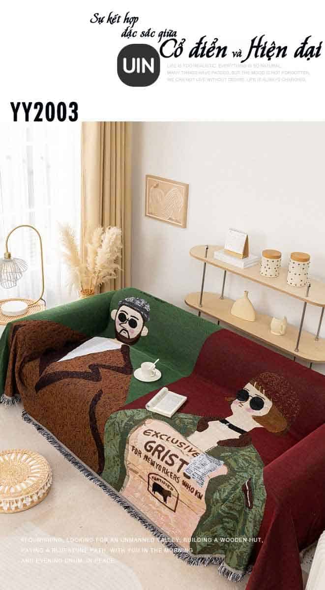 Drap bọc ghế sofa cotton Léon và Mathilda YY2003 8