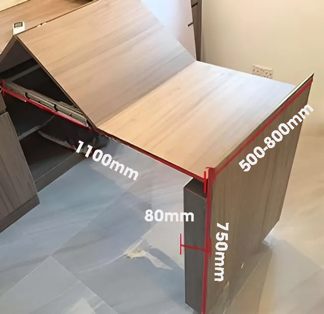 Ray bàn âm đa năng mở rộng phẳng BTCR1270-1450 14 Ray bàn âm đa năng mở rộng phẳng BTCR1270-1450 15