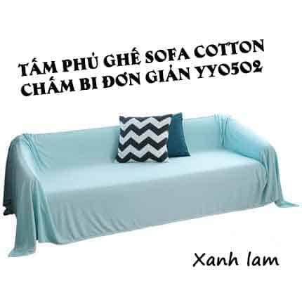 Tấm phủ ghế sofa cotton chấm bi đơn giản YY0502 11