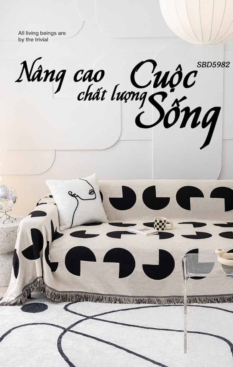 Tấm phủ ghế sofa cotton hình học sáng tạo YY0706 7