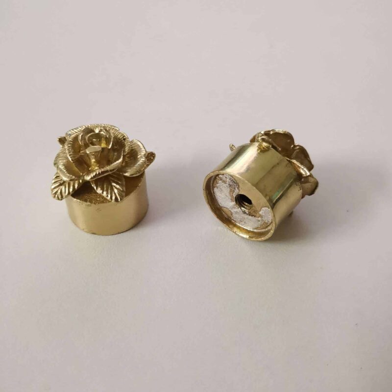 Tay nắm tủ đồng thau bệ hoa hồng SBD3167 7