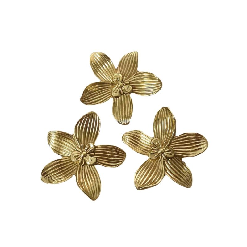 Tay nắm tủ đồng thau bông hoa năm cánh SBD8329 4