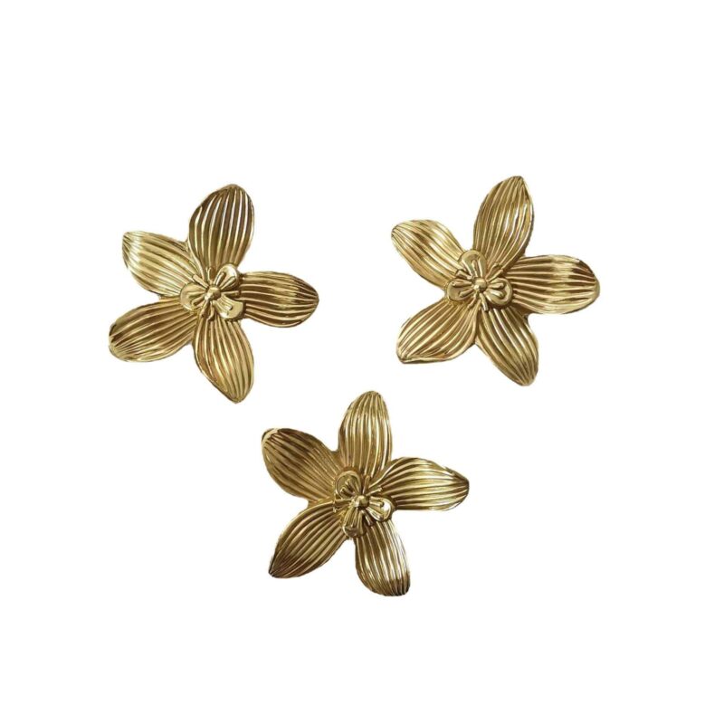 Tay nắm tủ đồng thau bông hoa năm cánh SBD8329 5