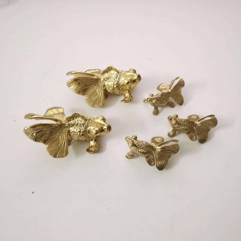 Tay nắm tủ đồng thau cá vàng tung tăng SBD9033 1