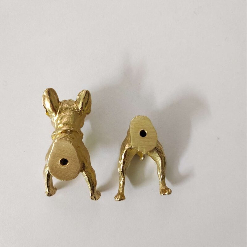 Tay nắm tủ đồng thau đầu đuôi chó Pitbull SBD9132 7