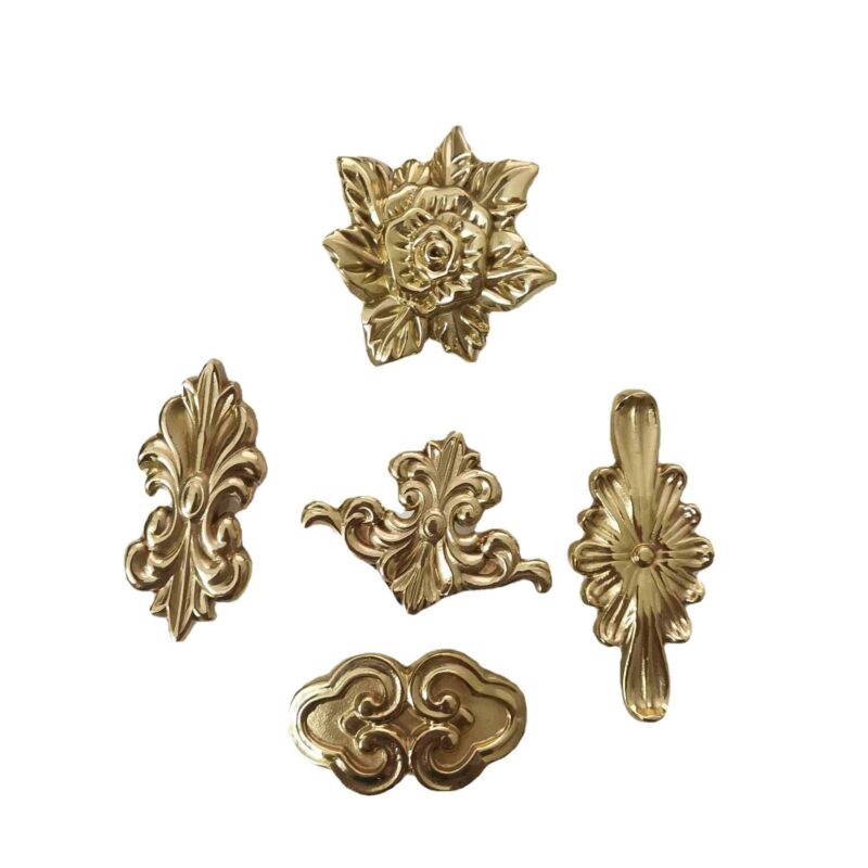 Tay nắm tủ đồng thau hoa văn tráng lệ SBD5034 3