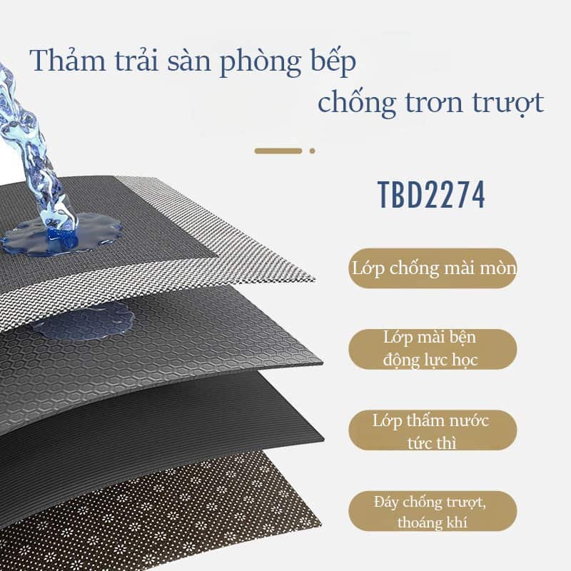 Thảm trải sàn phòng bếp chống trơn trượt TBD2274 11