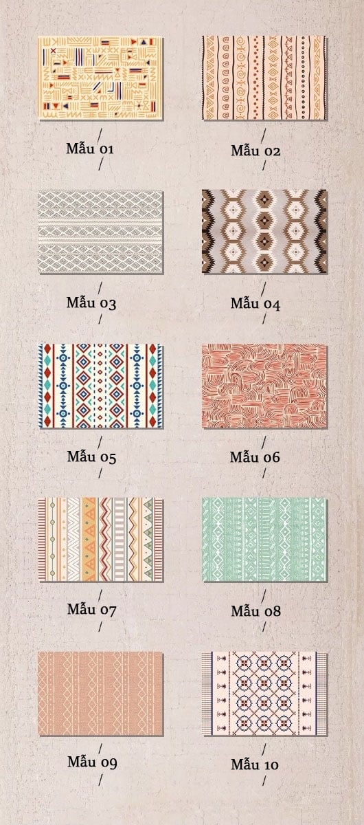 Thảm trải sàn trang nhã phong cách Maroc TBD0364 23