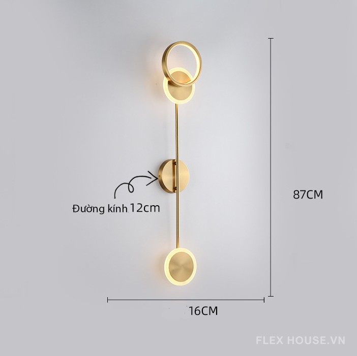 Đèn gắn tường bằng đồng hình tai nghe sành điệu ZQ6455 12