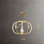 Đèn thả trần bằng đồng hình hồ lô phong thuỷ ZQ5318.50.37