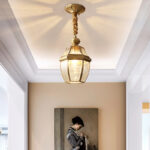 Đèn thả trần bằng đồng hình quả bóng bầu dục ZQ0919