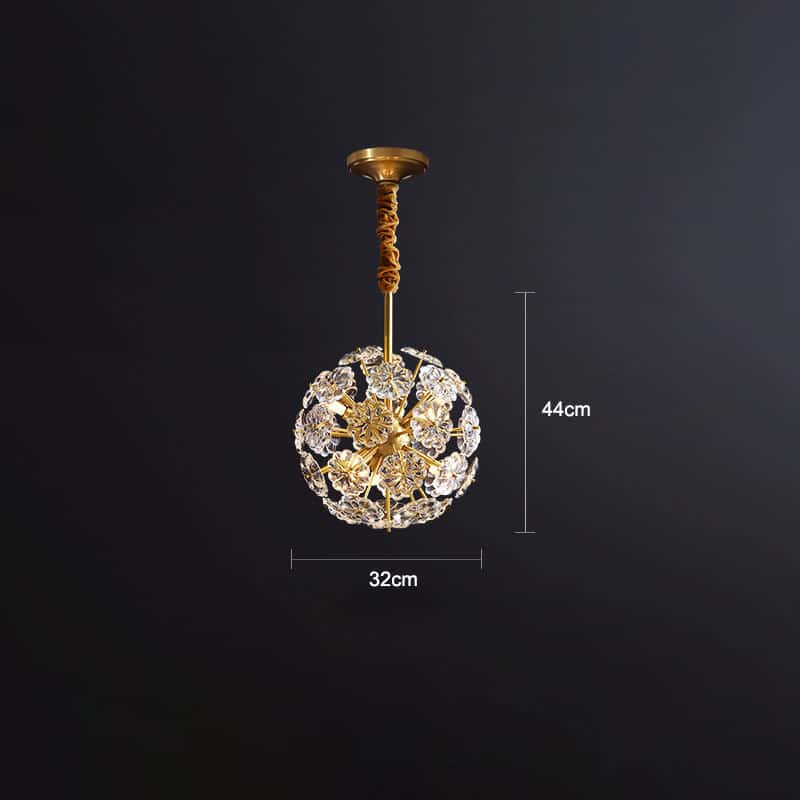Đèn thả trần bằng đồng hoa cẩm tú cầu ZQ5893.32.44