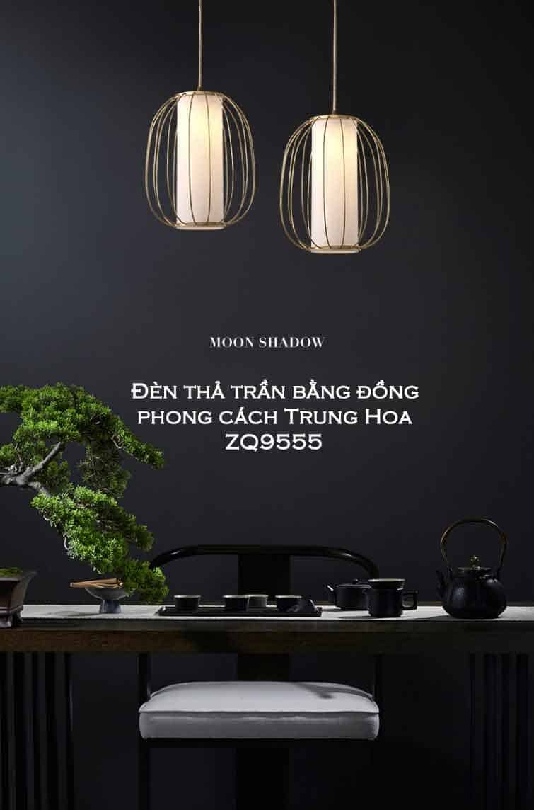 Đèn thả trần bằng đồng phong cách Trung Hoa ZQ9555 15