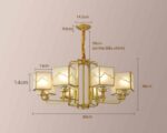 Đèn thả trần bằng đồng phong cách tân cổ điển ZQ7468.88.48.8B