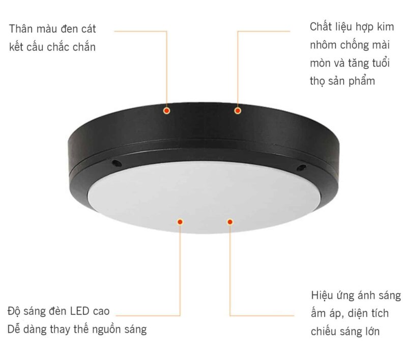 Đèn ốp trần ban công sân thượng khách sạn T4898 7