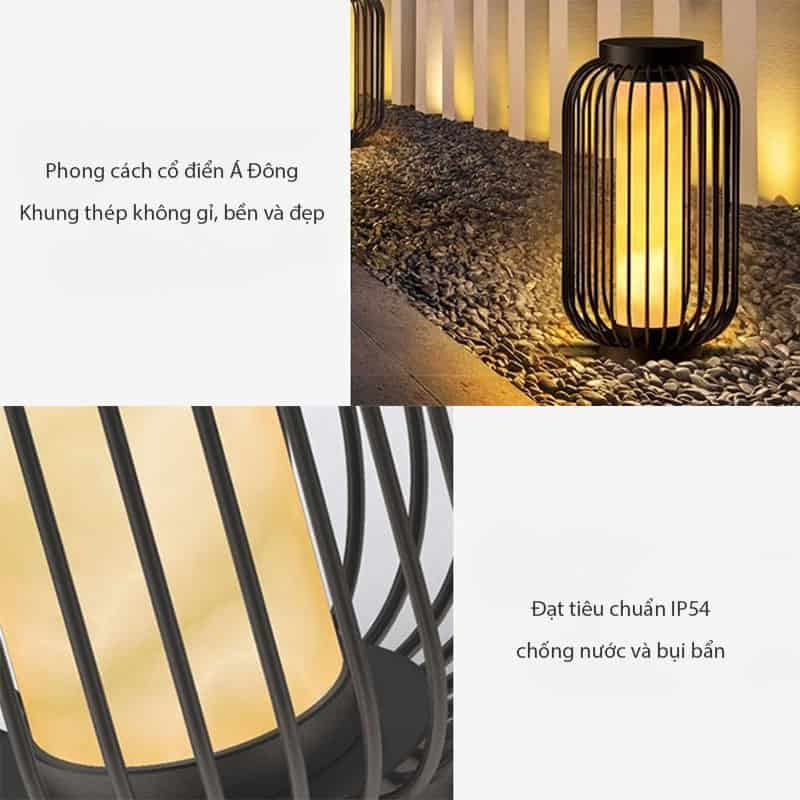 Đèn vườn lồng chim năng lượng mặt trời C3015 15