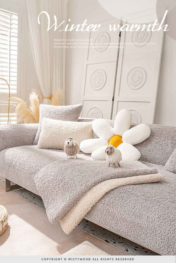 Drap bọc ghế sofa lông nhung ấm áp đơn giản YY2108 25