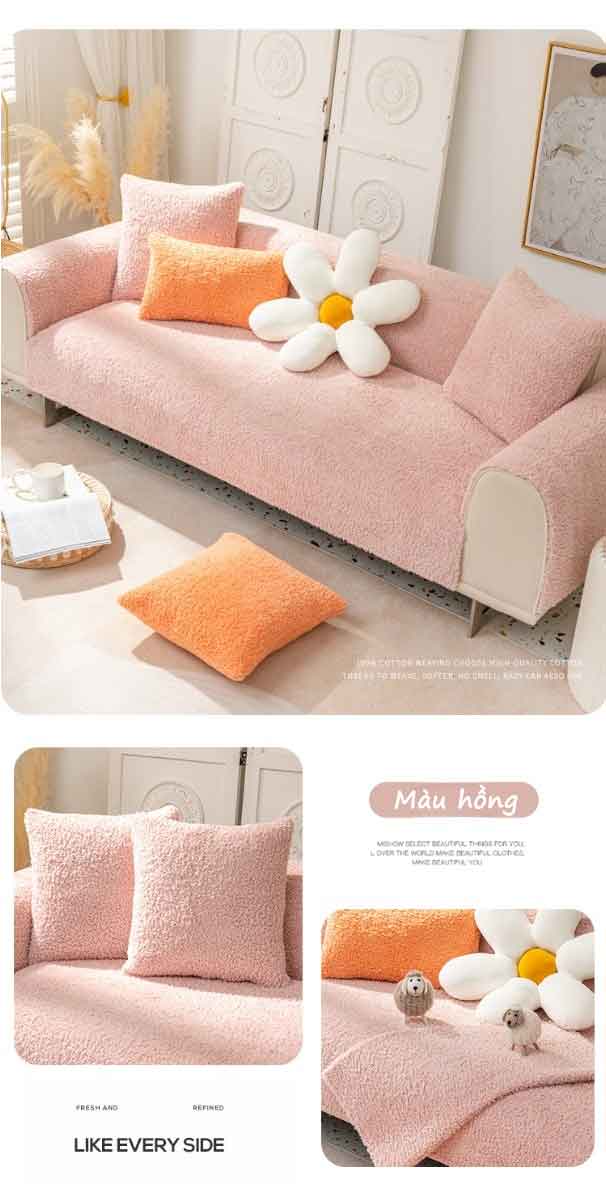 Drap bọc ghế sofa lông nhung ấm áp đơn giản YY2108 19