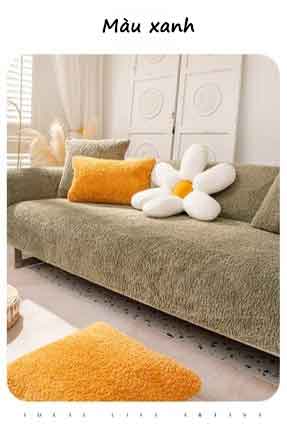 Drap bọc ghế sofa lông nhung ấm áp đơn giản YY2108 4