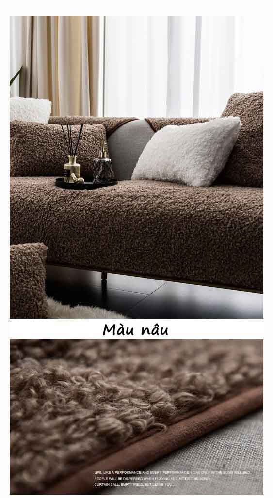 Drap bọc ghế sofa lông nhung dạng xoăn màu YY2301 20