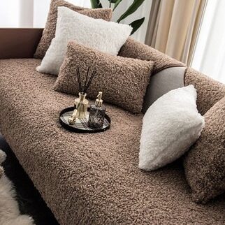 Drap bọc ghế sofa lông nhung dạng xoăn màu YY2301 1
