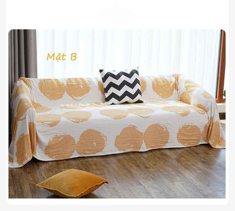 Tấm phủ ghế sofa cotton hoa văn giản dị YY2501 10