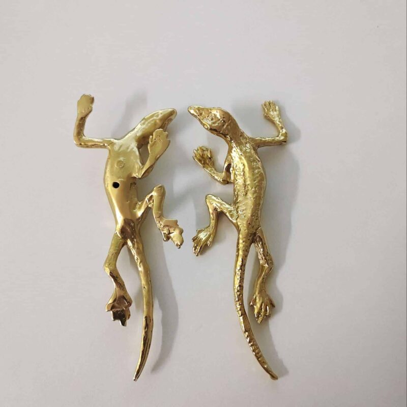 Tay nắm tủ đồng thau biểu tượng thằn lằn SBD2231 7