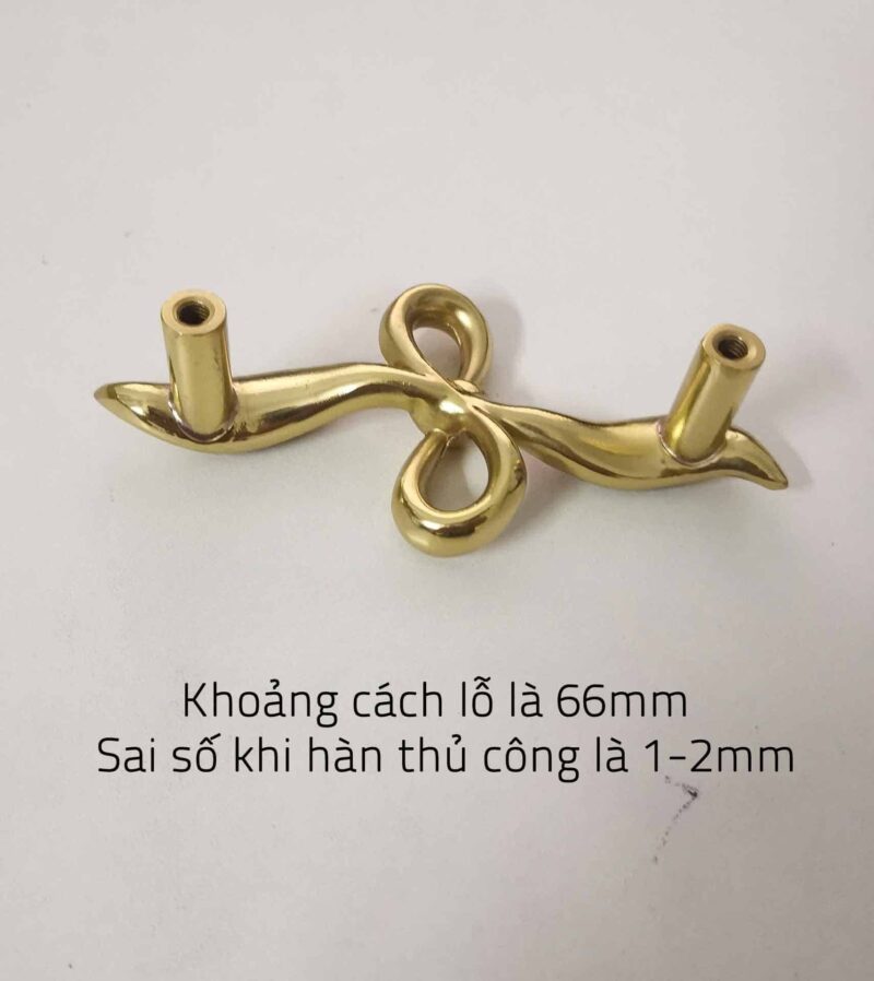 Tay nắm tủ đồng thau biểu tượng thắt nơ SBD5781 7