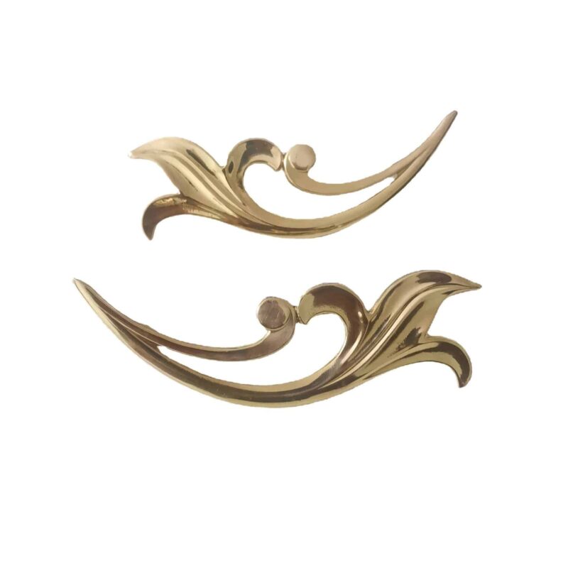Tay nắm tủ đồng thau cành hoa ly cách điệu SBD8827 5