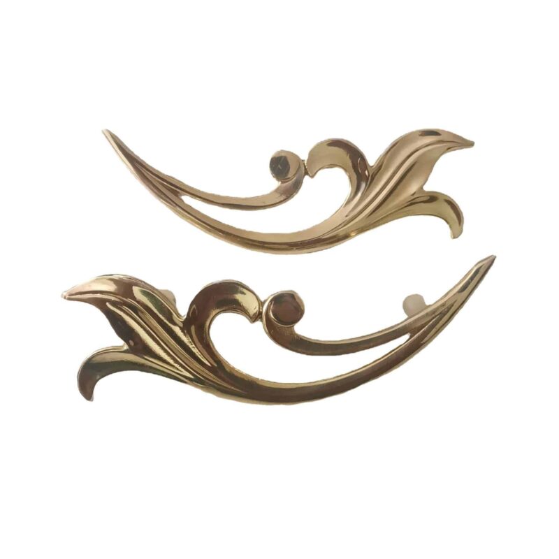 Tay nắm tủ đồng thau cành hoa ly cách điệu SBD8827 6