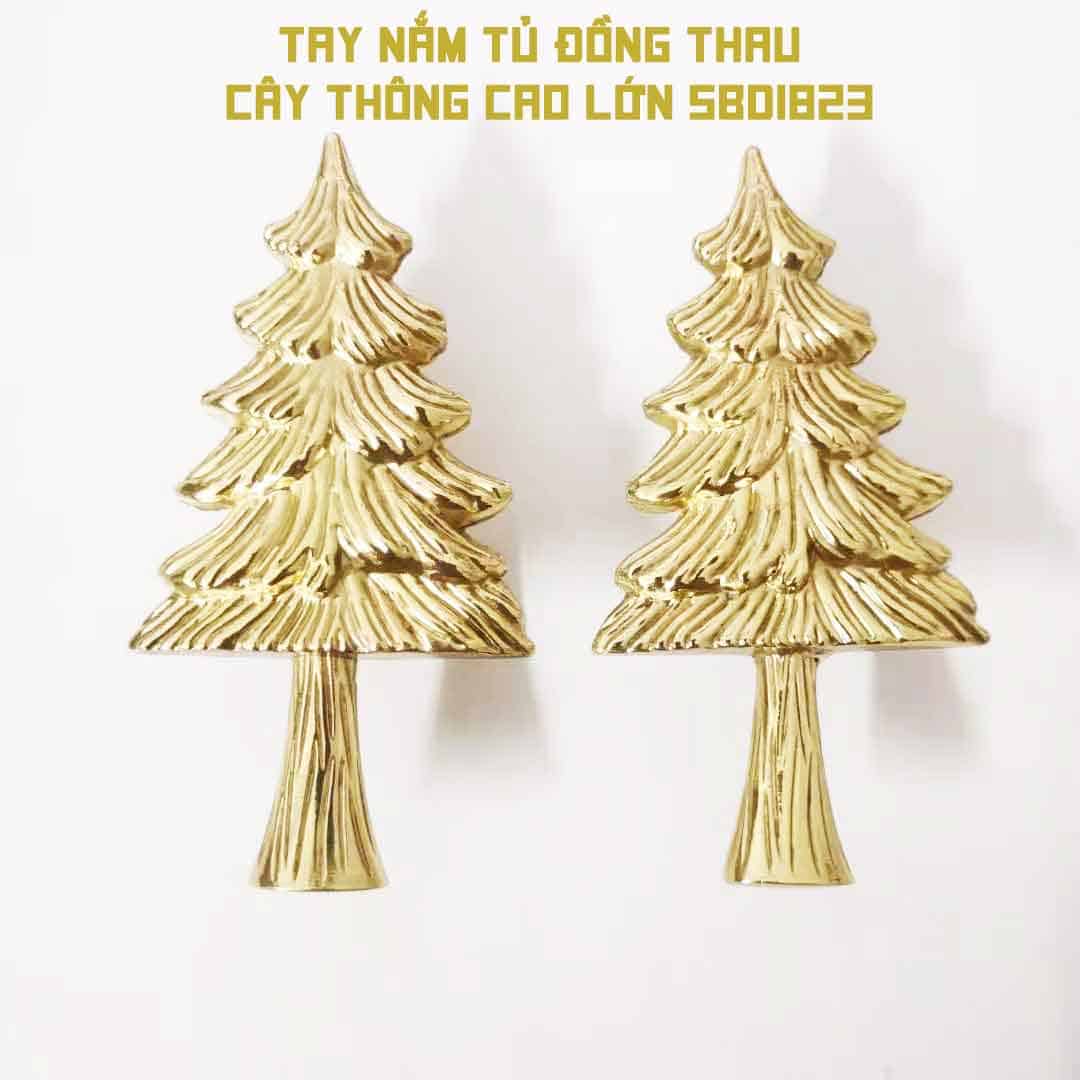 Tay nắm tủ đồng thau cây thông cao lớn SBD1823 8