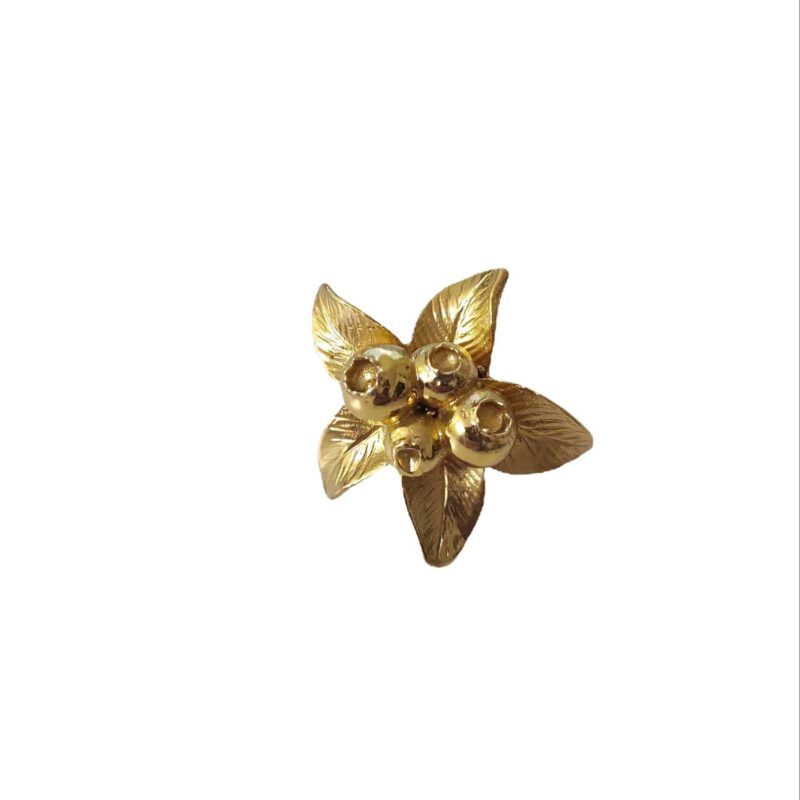 Tay nắm tủ đồng thau chùm nụ hoa tròn SBD8753 2