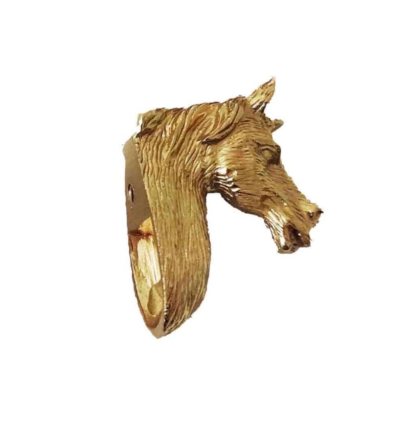 Tay nắm tủ đồng thau đầu ngựa, hươu và chó SBD6909 4