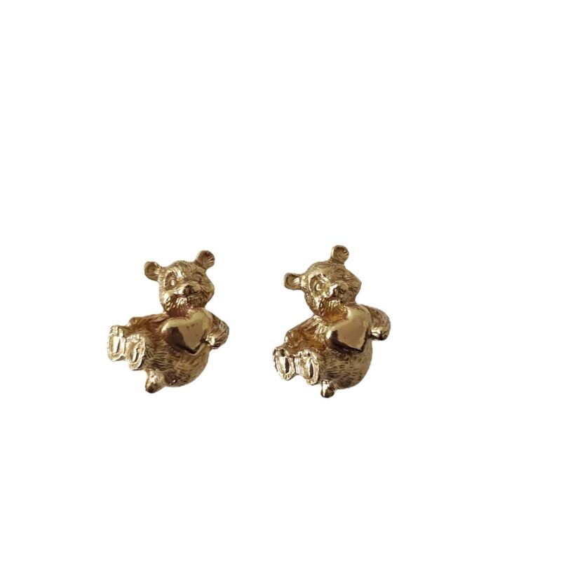 Tay nắm tủ đồng thau gấu ôm hoa và ôm tim SBD5374 5